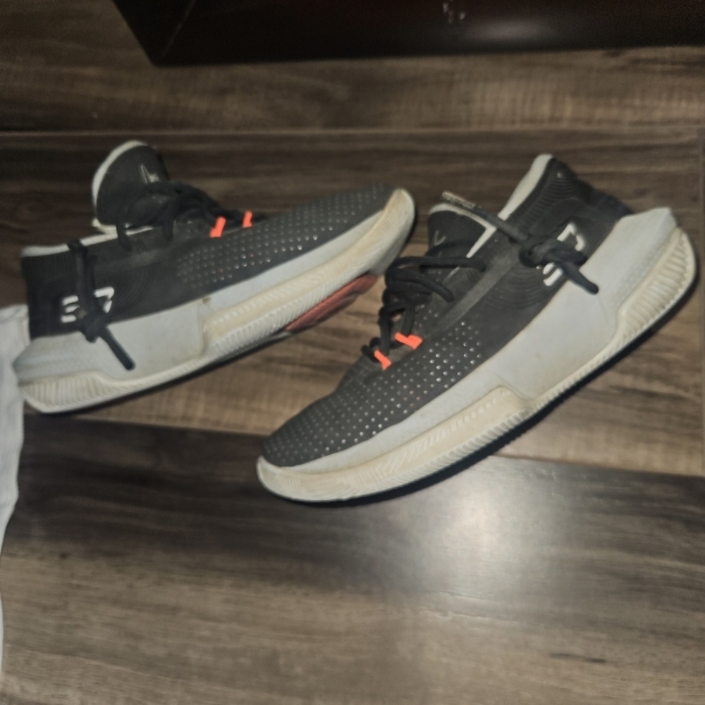 Boys Black and White Athletic Shoes